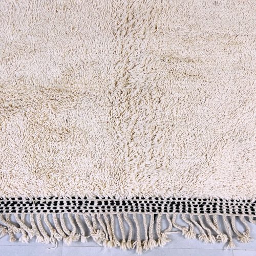 Beige wool rug 10