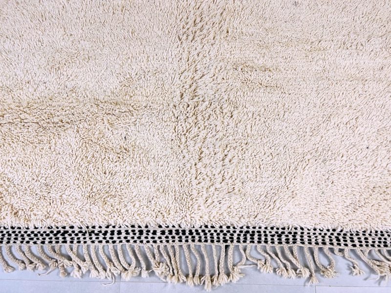 Beige wool rug 10