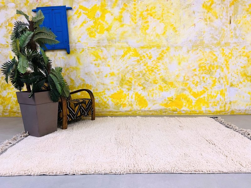 Beige wool rug 2