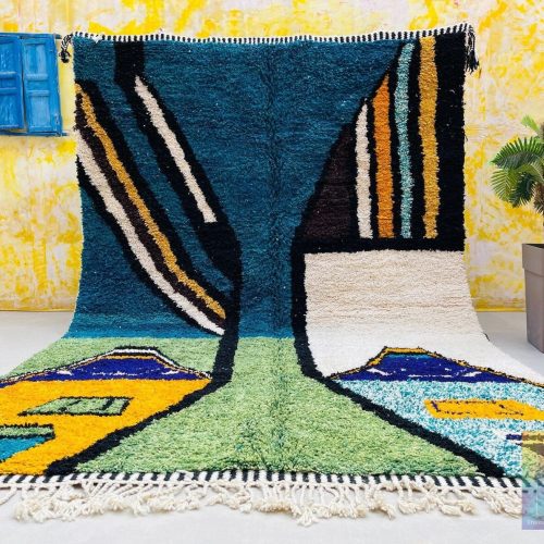 Contemporary rug, Custom rug, handmade berber rug, Blue area rug, moroccan berber rug, Custom rug, beni ourain, Moroccan blue rug, Moroccan rug, Wool rug, Custom size rug, Moroccan rug 8x10, Moroccan rug