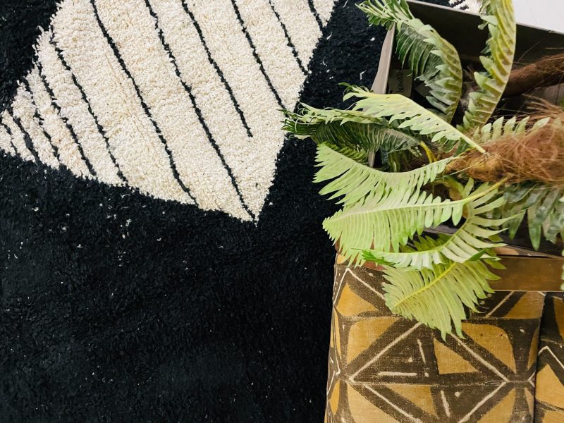 Moroccan black rug 10