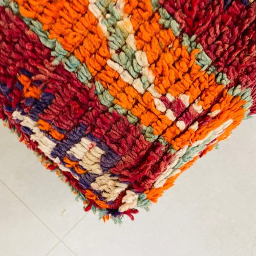 Moroccan kilim pouf 10