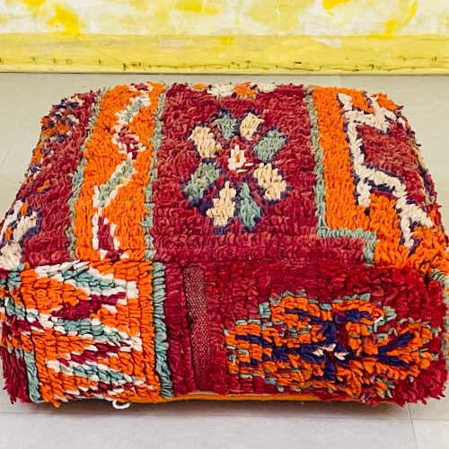 Moroccan kilim pouf 5