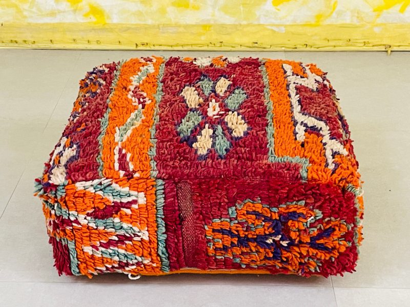 Moroccan kilim pouf 5