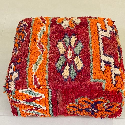 Moroccan kilim pouf 6