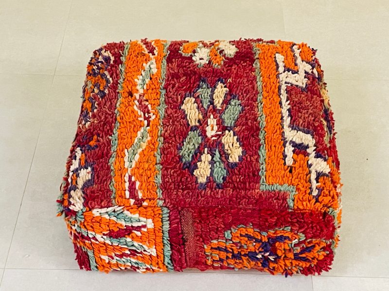 Moroccan kilim pouf 6