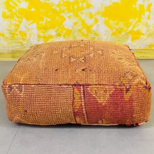 Orange pouf