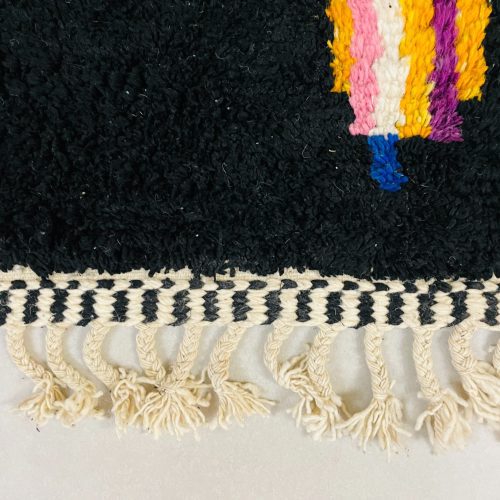 black moroccan wool rug 12