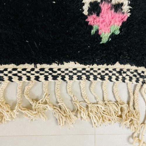 black moroccan wool rug 13