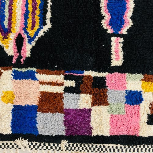 black moroccan wool rug 5