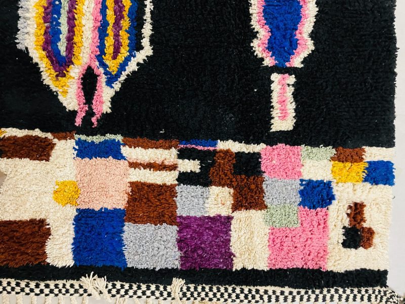 black moroccan wool rug 5