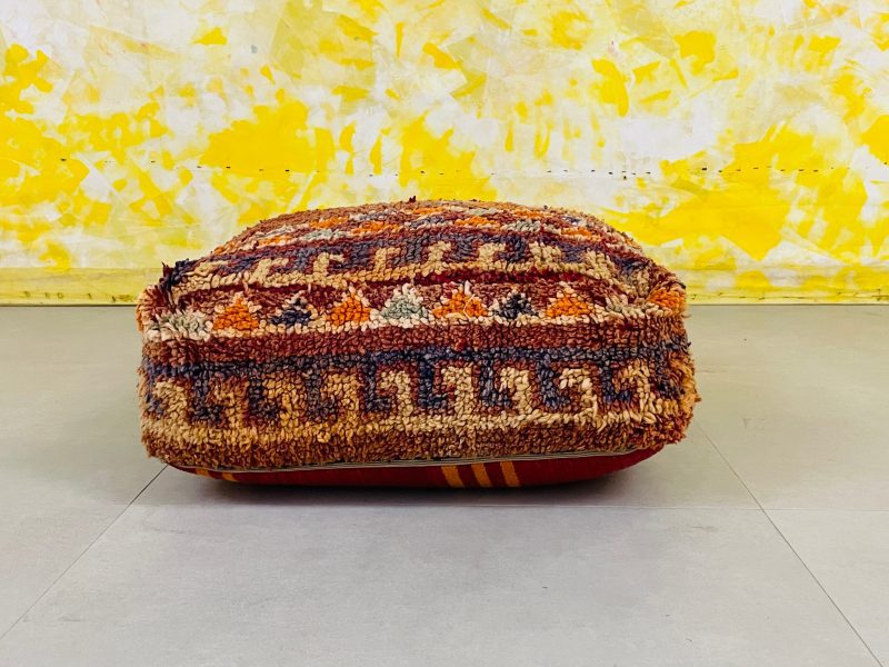 boho woolen pouf 1