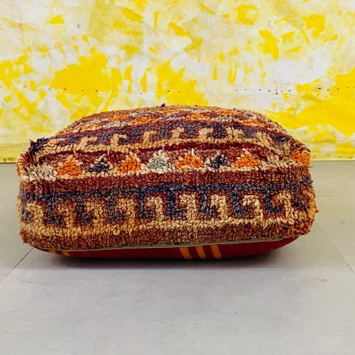 boho woolen pouf 2