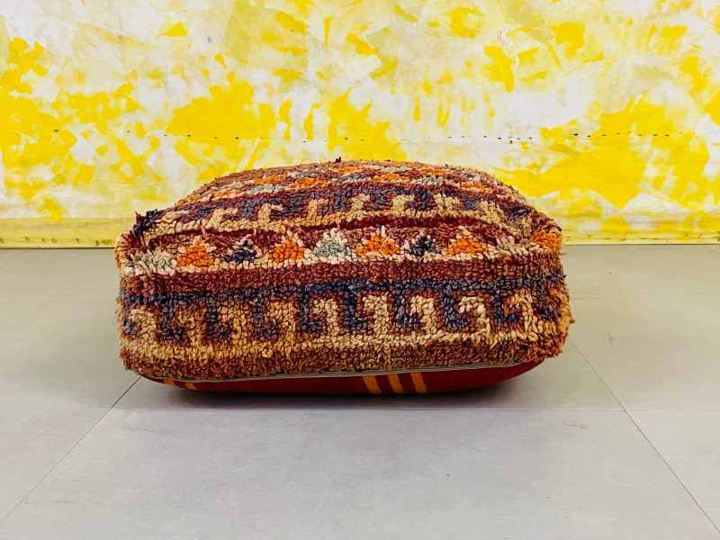 boho woolen pouf 2