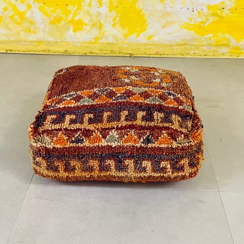 boho woolen pouf 3