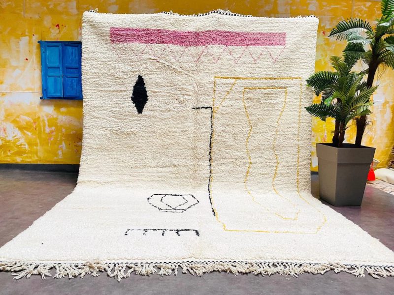 Beni ourain, shag rug, Wool rug, Handmade rug, moroccan shag rug, moroccan rug 9x12, beige rug, custom rugs, Moroccan rug, boho decor, custom made, customized rug, Custom size rug