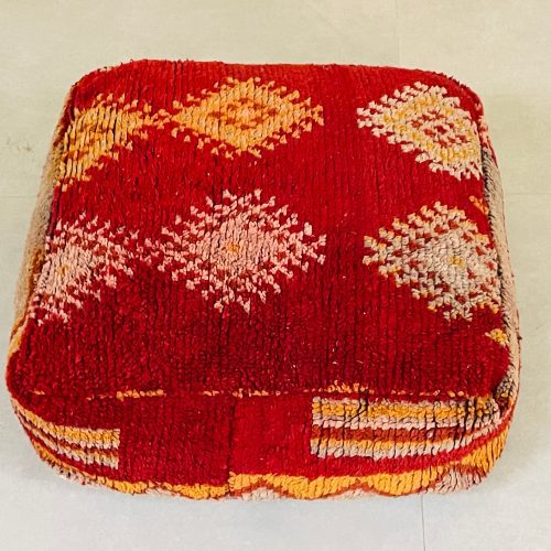 moroccan wool pouf 2